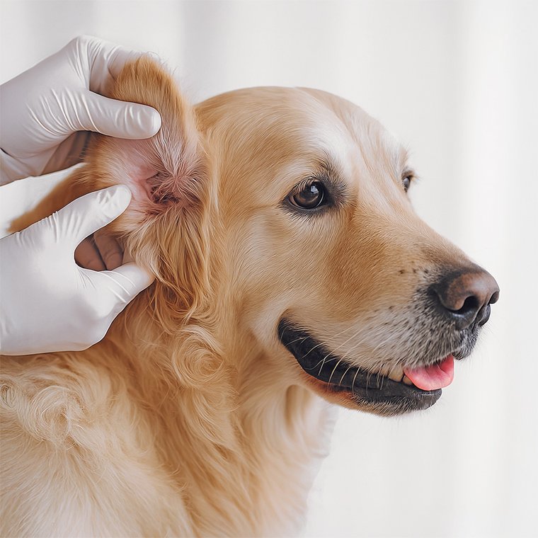 Badanie dermatologiczne psa - leczenie chorób skóry MultiVet Lutynia